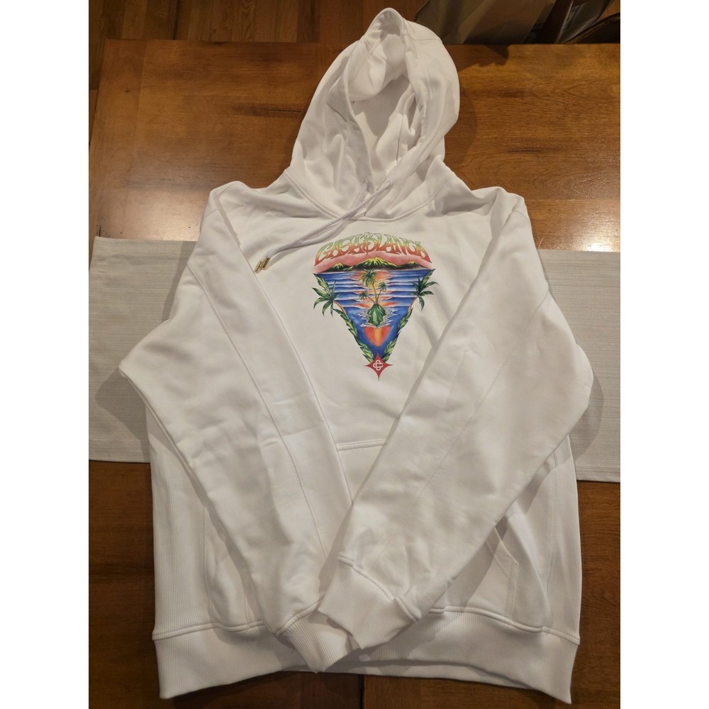 CASABLANCA White Innocence Triangle Hoodie New & Authentic